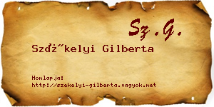 Székelyi Gilberta névjegykártya